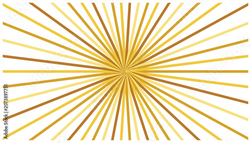 Fotografija Golden sunburst background, radial lines emanating from center, vintage starburst pattern, abstract design