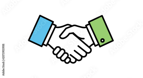 Handshake Agreement Flat Vector Illustration Graphic