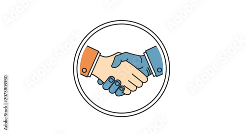 Handshake Agreement Flat Vector Illustration Graphic