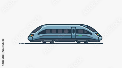 Obraz na plátně Modern High-Speed Bullet Train Design.