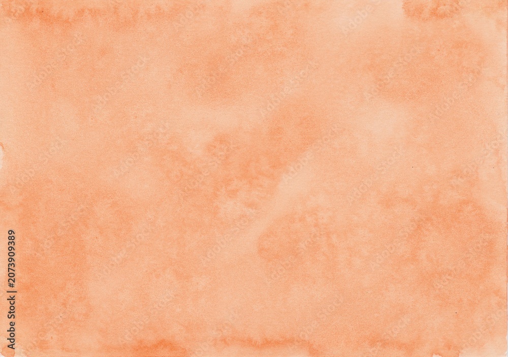 Fototapeta premium Watercolor background with subtle color gradient in orange