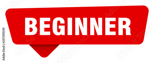 Tableau sur toile beginner red sticker isolated on transpatent background