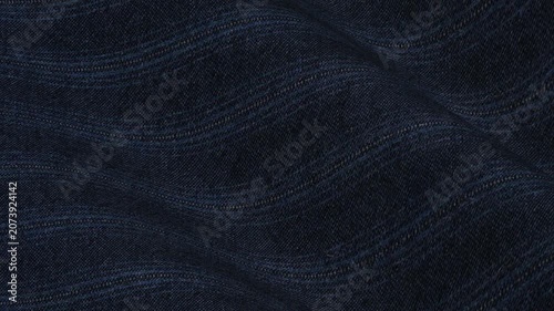 Elite Italian Deep Navy Chalk Stripe Wool Fabric cascading in bold elegant waves of dark indigo backdrop and classic executive tailoring lines