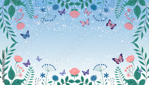 christmas background with snowflakes