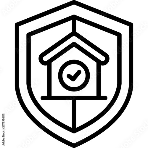 insurance icon illustration design with outline