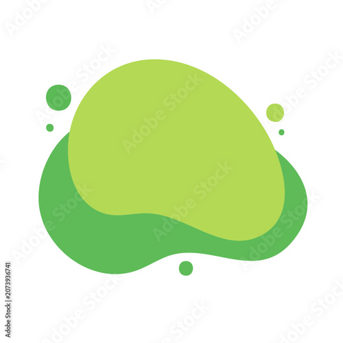 Abstract Green Blob Vector Shape