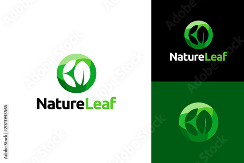 Nature logo design concept. Natural leaf ecology logo design template for health, nature, and environmental logos.