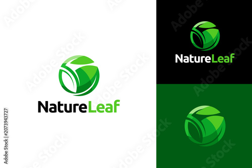 Nature logo design concept. Natural leaf ecology logo design template for health, nature, and environmental logos.