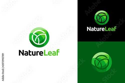 Nature logo design concept. Natural leaf ecology logo design template for health, nature, and environmental logos.