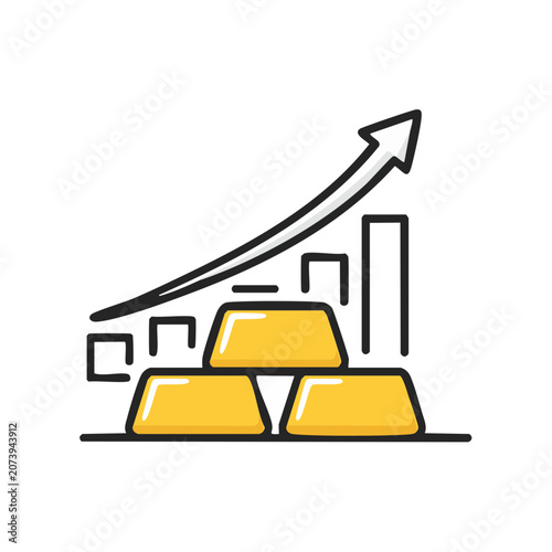 Yellow delivery truck with arrow pointing right