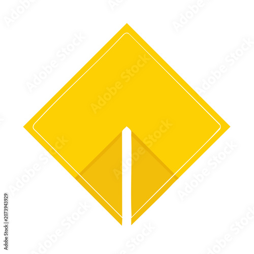 Yellow diamond arrow icon with white pointer