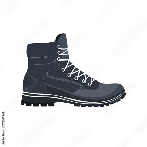 Blue and black sneaker vector illustration