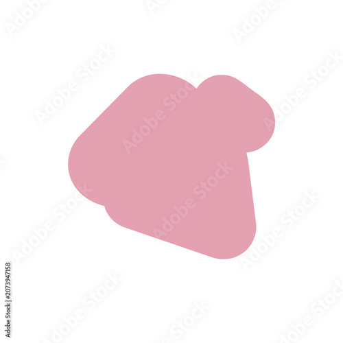 Pink abstract blob vector shape