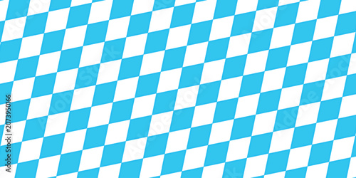 Bavarian Oktoberfest seamless pattern with blue and white rhombus Flag of Bavaria Oktoberfest blue checkered background Wallpaper Vector old diamonds background