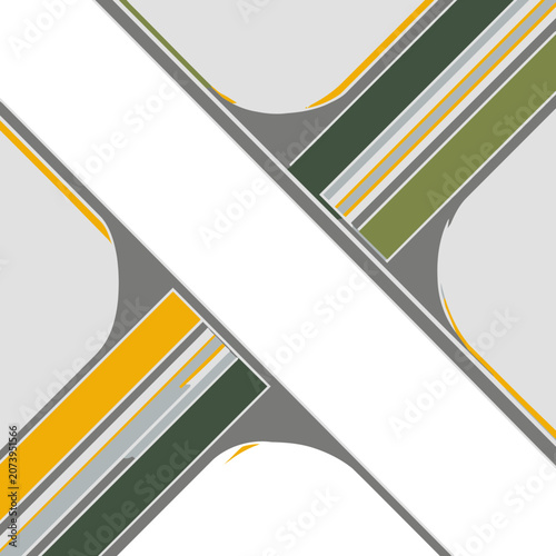Abstract Highway Interchange Vector Illustration