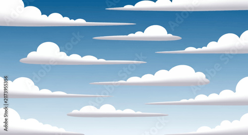 a blue sky with white clouds.