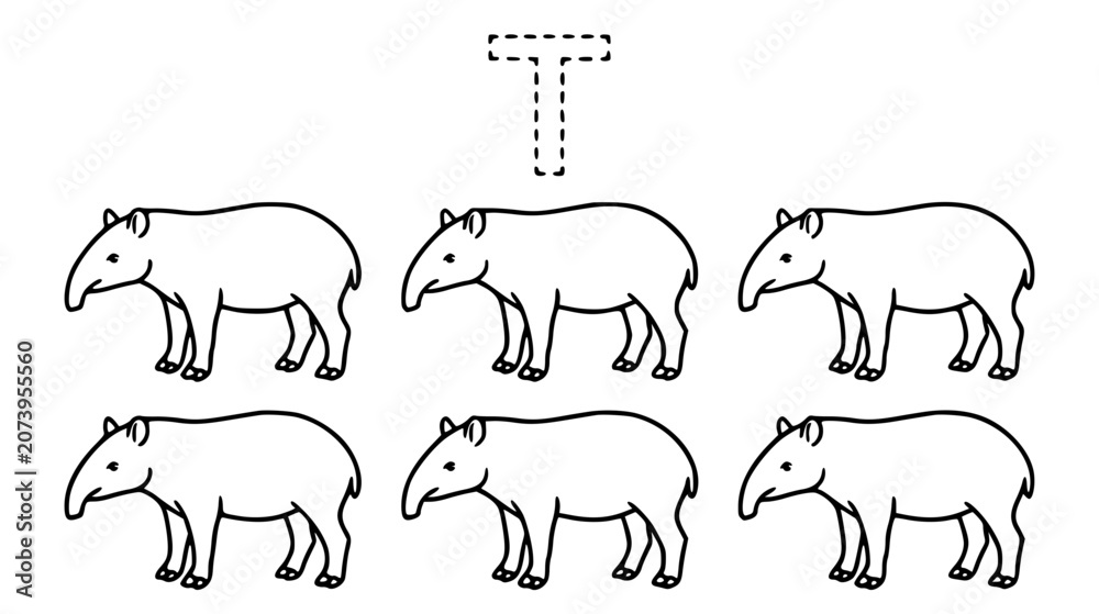 Obraz premium Thicken and colour in the tapir