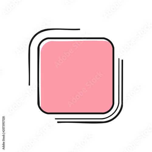 Flat vector smartphone icon pink white