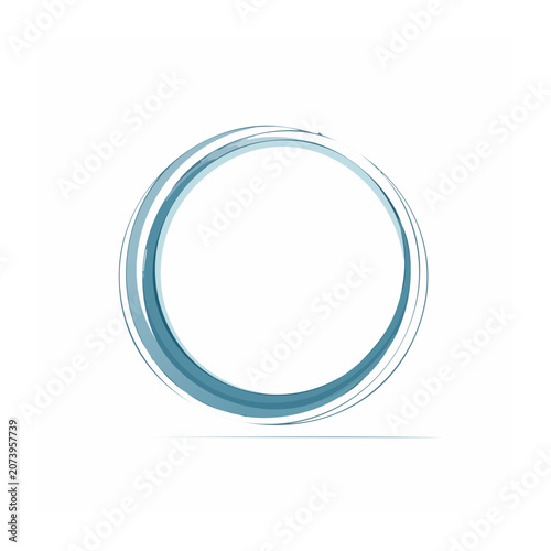 Abstract blue circle graphic element