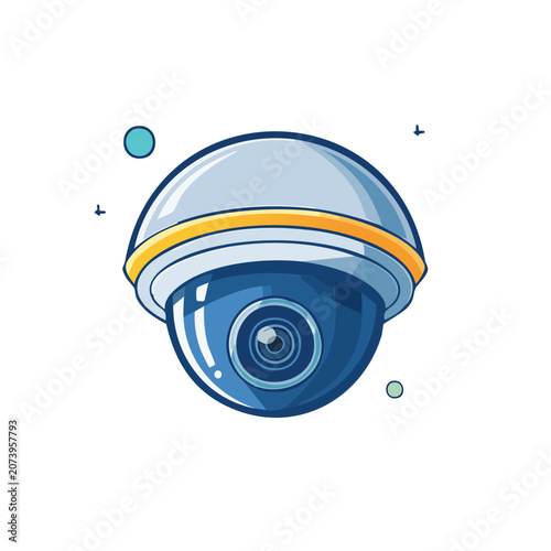 Blue and orange gear icon flat design