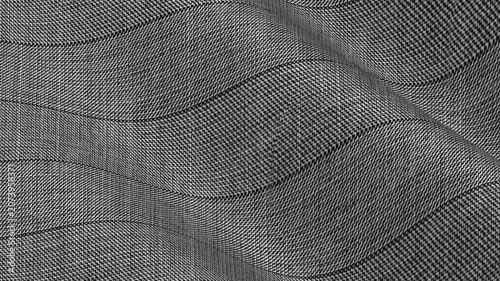 Elite Italian Light Gray Pinstripe Wool Fabric draping in soft clean waves of premium executive stripe pattern and high end tailoring material