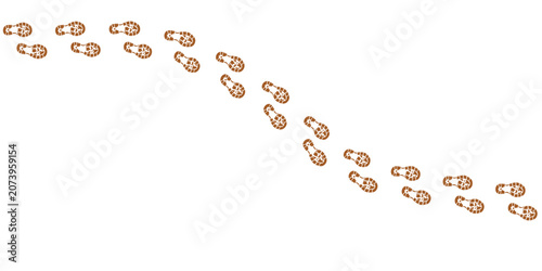 Bild auf Leinwand Collection of traveler pathways stenciled clean, for metaphoric progression