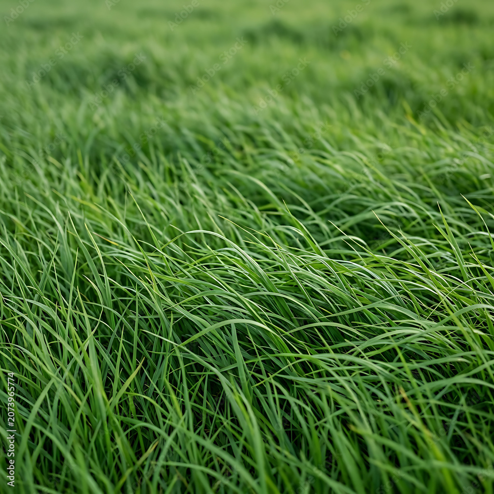 Fototapeta premium Close-up of lush green grass texture illustration