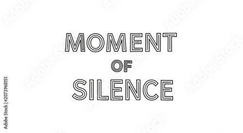 Obraz na plátně Moment of Silence Concept Image.