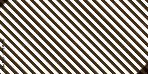 Modern seamless diagonal stripe pattern with bold brown and white lines. Clean geometric abstract background texture for apparel, packaging, textile, and digital backdrop design.