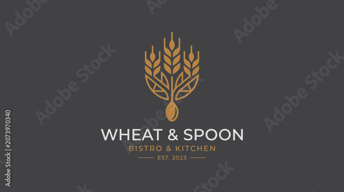 Foto wheat and spoon icon
