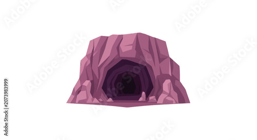 Slika na platnu Purple cave entrance rock formation.