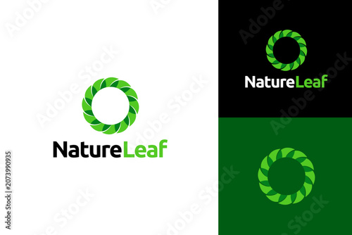 Nature logo design concept. Natural fresh leaf ecology logo design template