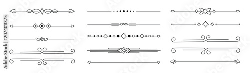 Photos Decorative Divider Line Set – minimal text separators, elegant doodle borders an