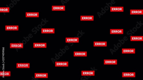 many error overlay error code vibrate with a grunge glitch effect for warning video