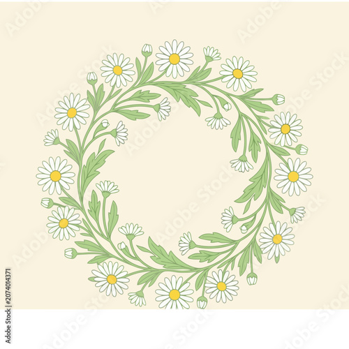 A beautiful circular wreath made of white flowers