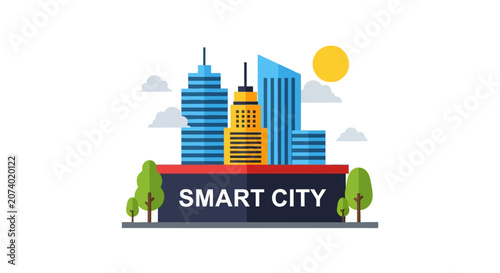 Smart City Urban Landscape Architecture.