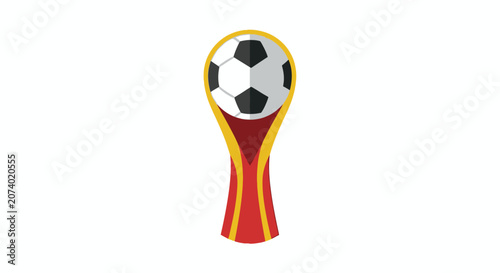 Soccer Ball Trophy Award Symbol.