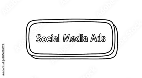 Social media advertisement banner icon.