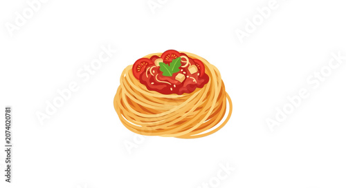 Spaghetti with Tomato Sauce and Cheese.