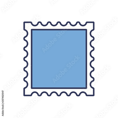 Flat Postage Stamp Icon
