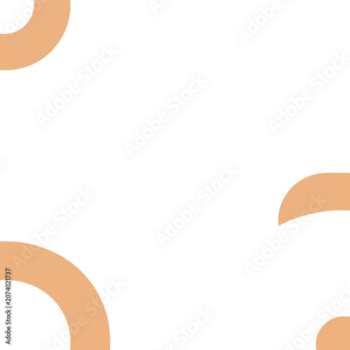 Minimalist orange abstract arcs vector design