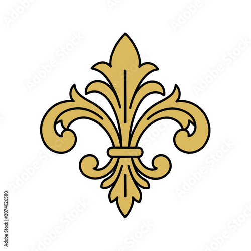 Golden Fleur de Lis Vector Symbol