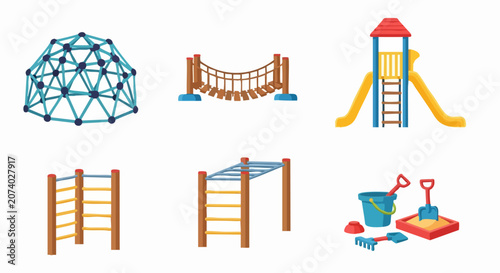 Playground equipment for childrens fun and recreation.