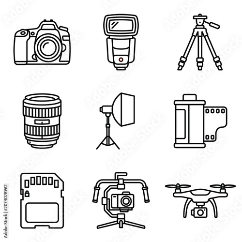 Camera equipment photography tools devices.