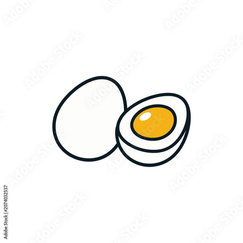 Boiled Egg Vector Illustration