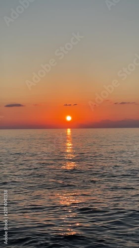 sunset over the sea