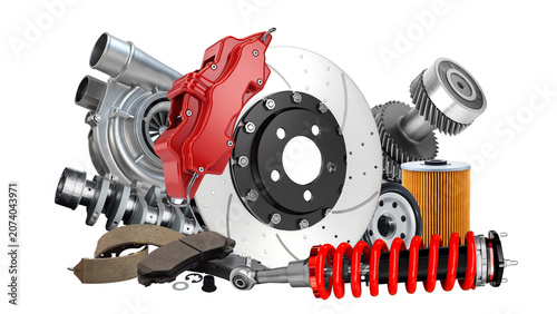 Photography Car part , Auto Parts , Isolated on transparent Background.