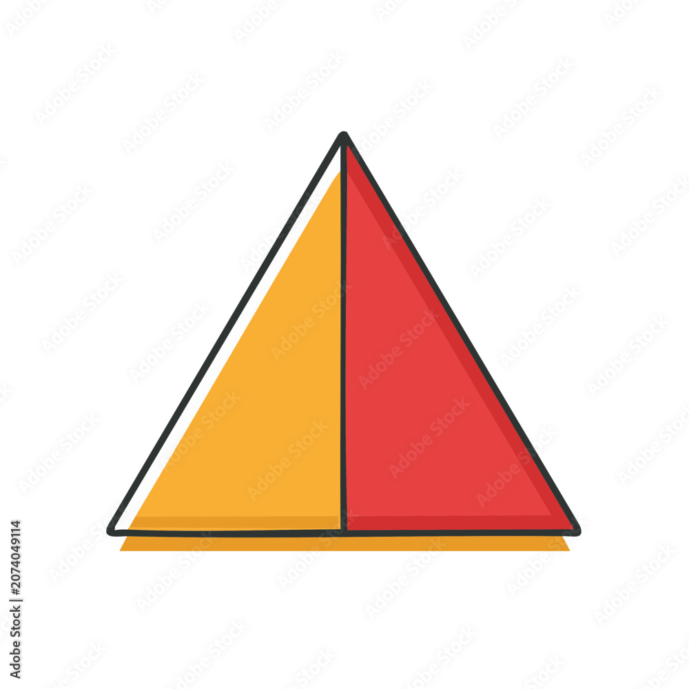 Fototapeta premium Colorful split triangle vector illustration