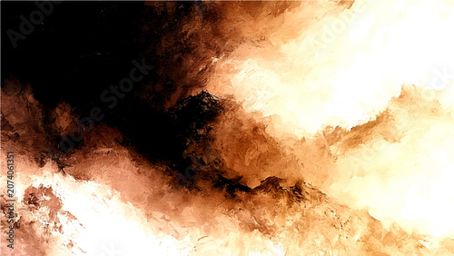 Foto Abstract representation of dark smoke swirling and engulfing bright, ethereal cl