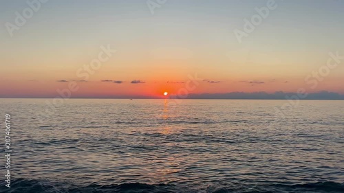 sunset over the sea
